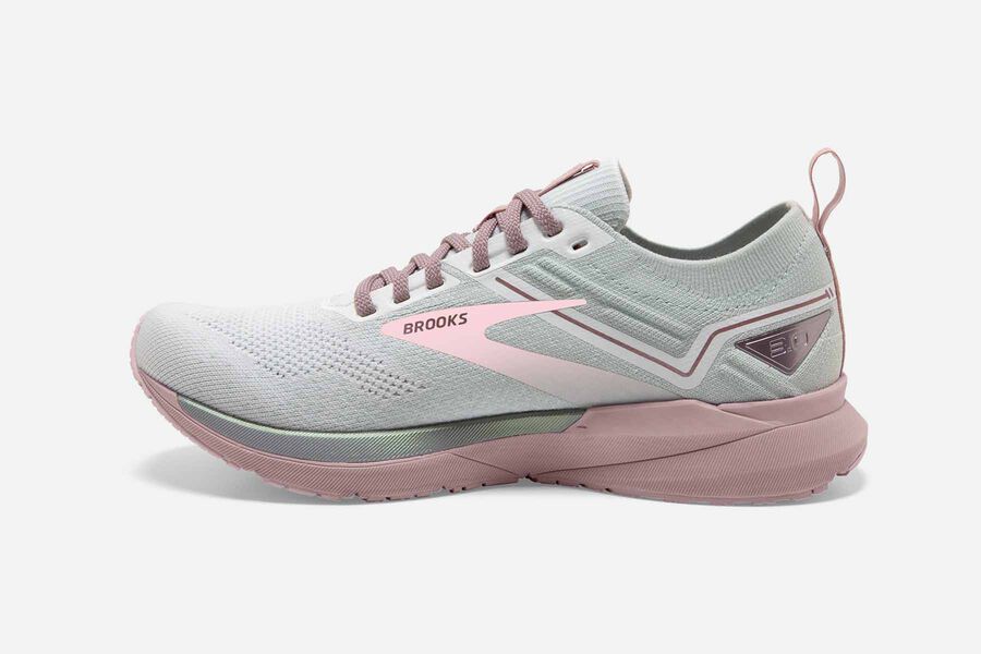 Brooks Ricochet 3 Road Loopschoenen Dames - Wit/Roze - 491820RTP